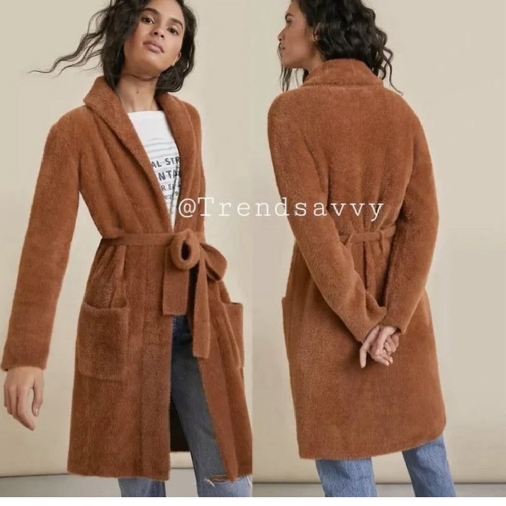 Anthropologie Honey Amadi Nancy Eyelash Open Front Cardigan Small EUC